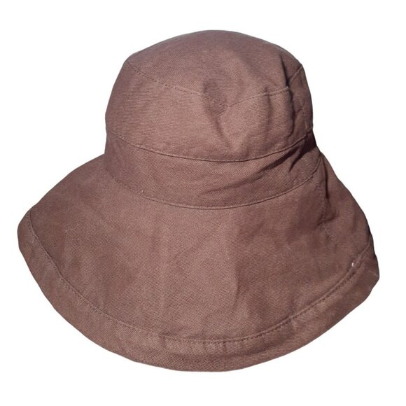 Scala Collezione Garden Hat Camping Beach Leisure Brown Canvas Adult M Unisex - Picture 8 of 12